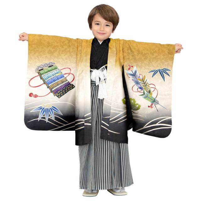 七五三 男の子 着物 5歳 【全て揃った豪華12点フルセット】袴