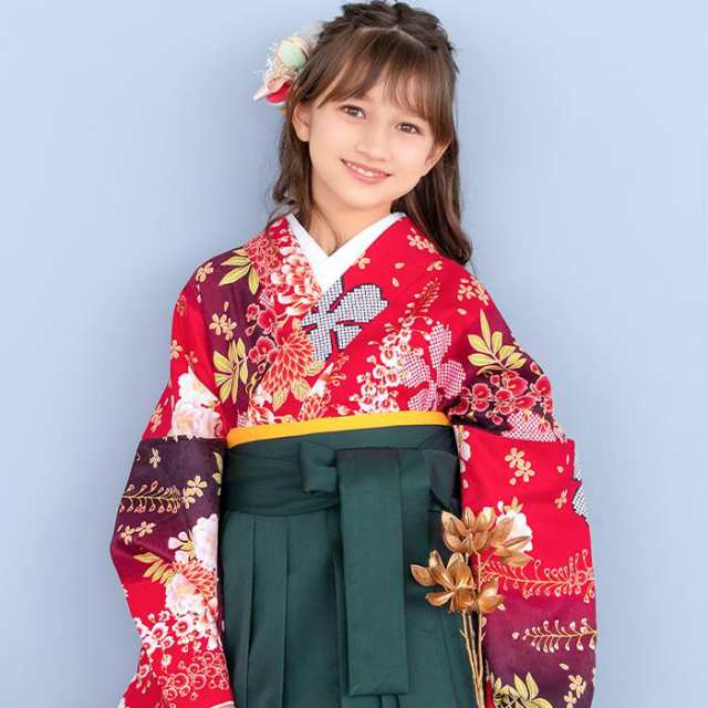 袴4点セット 華やかAD ジュニア) 袴セット 袴 卒業式 小学生