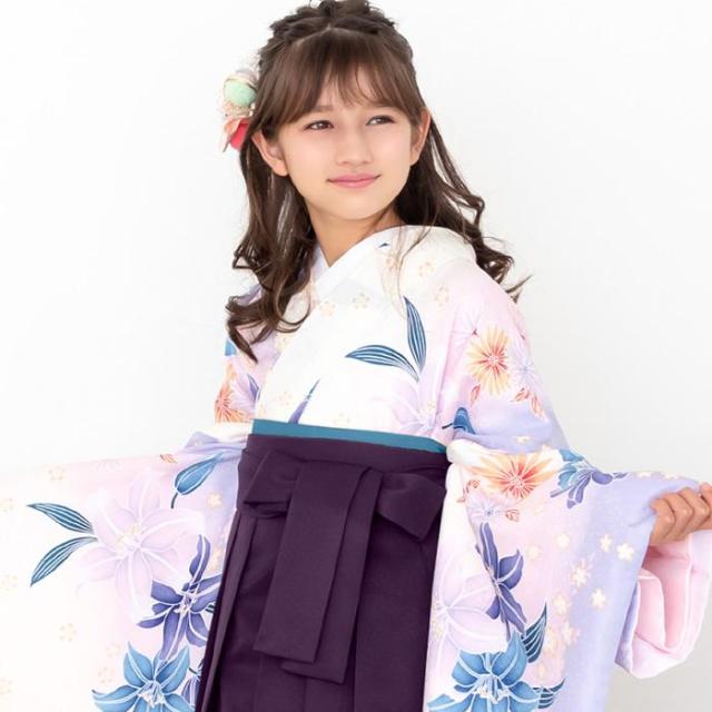 袴4点セット 華やかAD ジュニア) 袴セット 袴 卒業式 小学生
