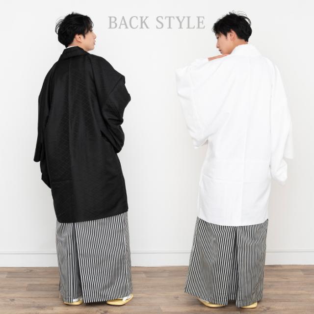 紋付3点 金刺繍家紋入り) 紋付羽織袴 メンズ 2colors 袴 セット 羽織 着物