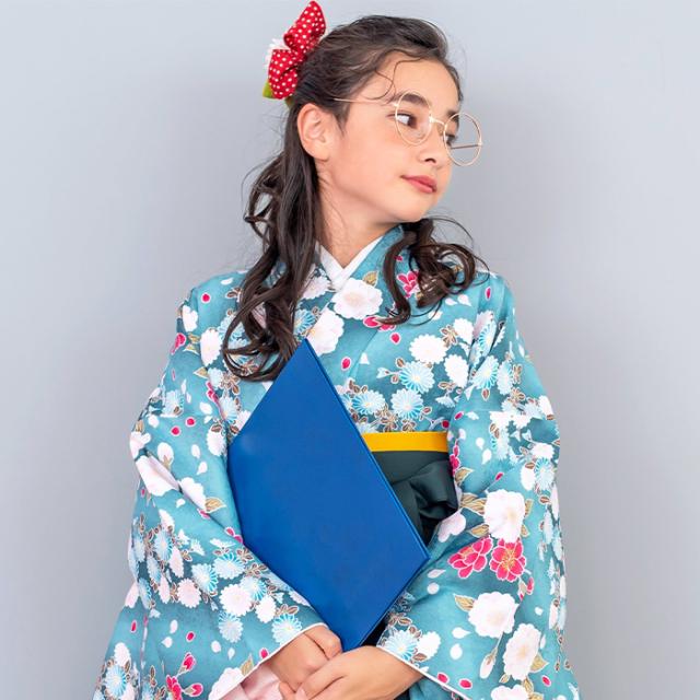 袴4点セット 華やかB ジュニア) 袴セット 卒業式 小学生 4点