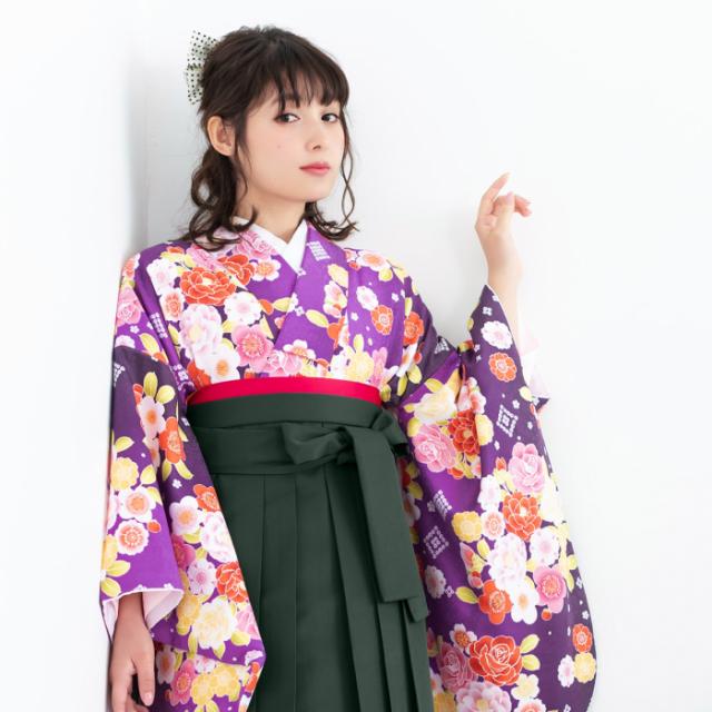 袴4点セット 華やかB) 袴セット 卒業式 大学生 大学 中学生 小学生 4点