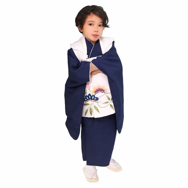 七五三 3歳 男の子 着物 【全て揃った豪華8点フルセット】 被布