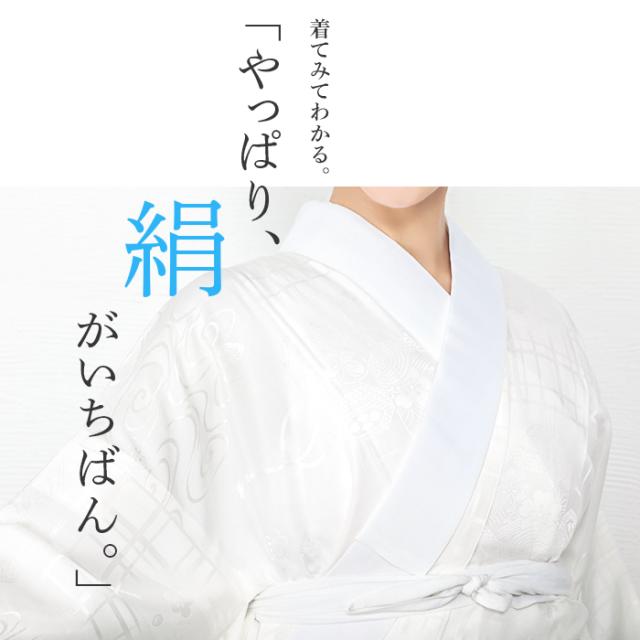 長襦袢 正絹) 長襦袢 正絹 半襟付 レディース 女性 半襟 カラー