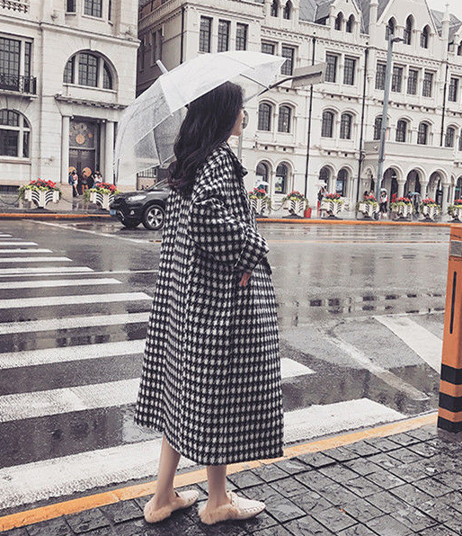 超ロング丈コート オルチャン ファッション ジャケット ベンチコート 秋冬 大きいサイズ ギンガムチェック ロングコート レディース 冬 の通販はau Pay マーケット Dress Box