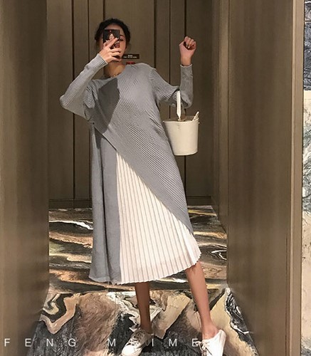 ワンピース シフォンプリーツ 秋冬 大人の可愛いワンピース カジュアル デート 上品 Aライン 韓国 ファッション オルチャンファッションの通販はau Pay マーケット Dress Box