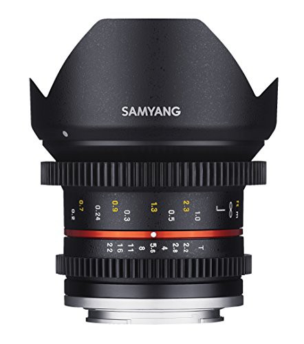 SAMYANG 単焦点広角レンズ 12mm T2.2 キヤノン EOS M用 APS-C用(中古品)