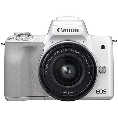 キヤノン EOS Kiss M 【EF-M15-45 IS STM レンズキット】 (ホワイト/ミラー(中古品)