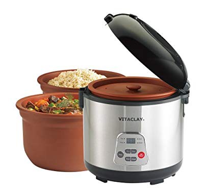 VitaClay VF7700-6 Chef Gourmet 6-Cup Rice and Slow Cooker by VitaClay(中古品)