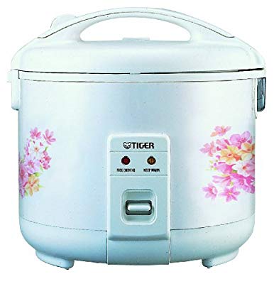 Tiger JNP-1800-FL 10-Cup (Uncooked) Rice Cooker and Warmer Floral Whit(中古品)