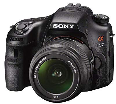 SONY ミラーレス一眼 α57 ズームレンズキット DT 18-55mm F3.5-5.6 SAM付 (中古品)