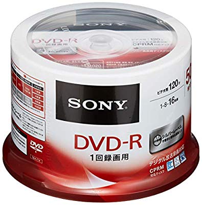 SONY ビデオ用DVD-R CPRM対応 120分 1-16倍速 スピンドルケース 50枚パック(中古品)