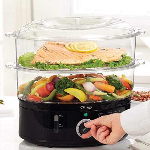Bella 7.4?Quart Healthy Food Steamer、デュアルバスケットby Bella(中古品)