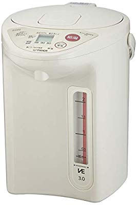 タイガー VE電気ポット 「とく子さん」 省エネコース付き 3L ベージュ PIF-(中古品)