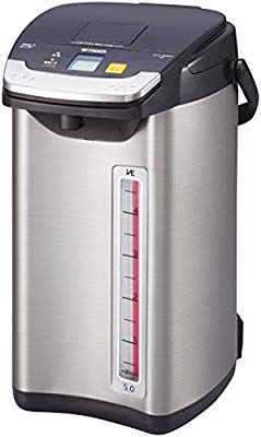 タイガー 電気ポット 5L ブラック 蒸気レス 節電 VE 保温 とく子さん PIE-A(中古品)