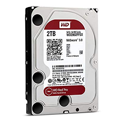 WD HDD 内蔵ハードディスク 3.5インチ 2TB WD Red Pro WD2001FFSX SATA3.0 (中古品)