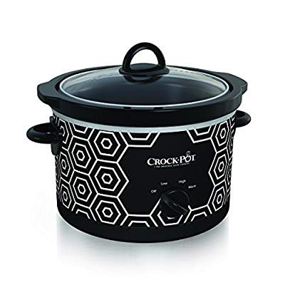 CrockpotラウンドSlow Cooker、4.5クォート、ブラック&ホワイトパターン(sc(中古品)の通販は