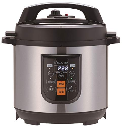 ワンダーシェフ 家庭用マイコン電気圧力鍋 楽ポンプ口 8L OEDF80 シルバー(中古品)