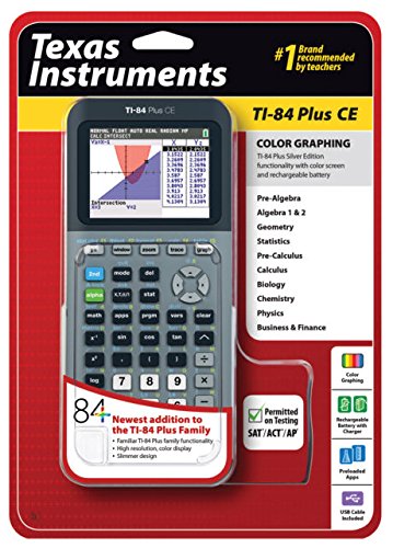 Texas Instruments TI-84 Plus CE Silver Graphing Calculator by Texas In(中古品)