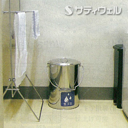 【送料無料】【法人専用】【直送専用品】テラモト　ステンレスペール　12L　中カゴ付　SU-267-711-0_2