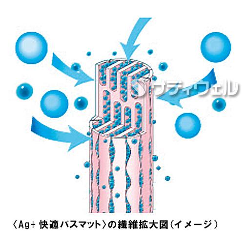 【送料無料】【法人専用】【直送専用品】【全色対応 B1】テラモト　Ag+快適バスマット　600×900mm_5