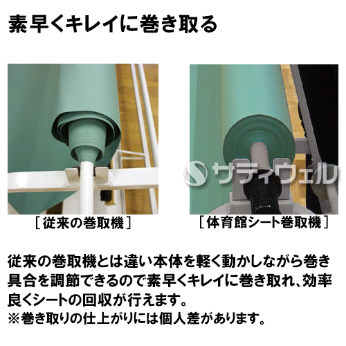 【送料無料】【法人専用】【直送専用品】テラモト　体育館シート　巻取機　MR-171-420-0_1
