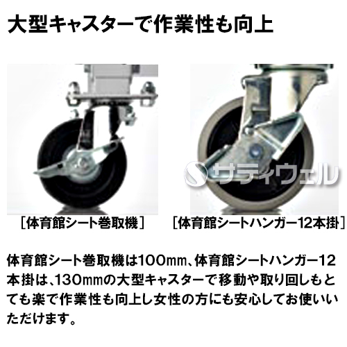 【送料無料】【法人専用】【直送専用品】テラモト　体育館シート　巻取機　MR-171-420-0_2