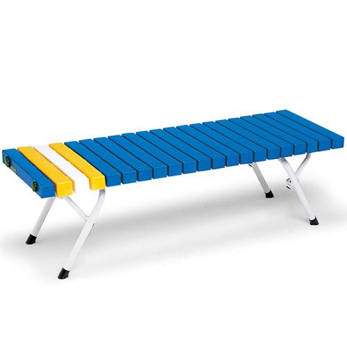 【送料無料】【法人専用】【直送専用品】テラモト　折りたたみホームベンチ　1250　青　BC-302-412-3