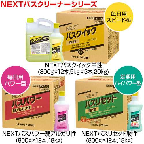 ミッケル化学(Suisho&YUHO) NEXTバスクイック中性 5kg 3本セットの通販