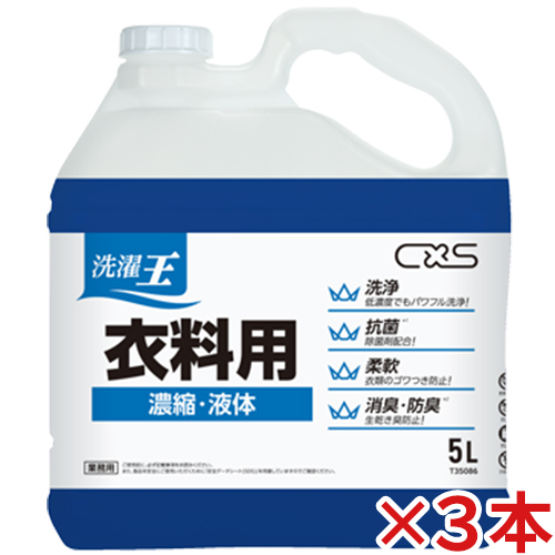 シーバイエス 洗濯王 衣料用 5L×3本【送料無料】