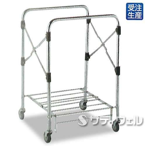 【送料無料】【受注生産品】【法人専用】【直送専用品】テラモト　スタンディングカート(本体)小　バンパーなし　Φ100mmキャスター付　DS-226-051-0