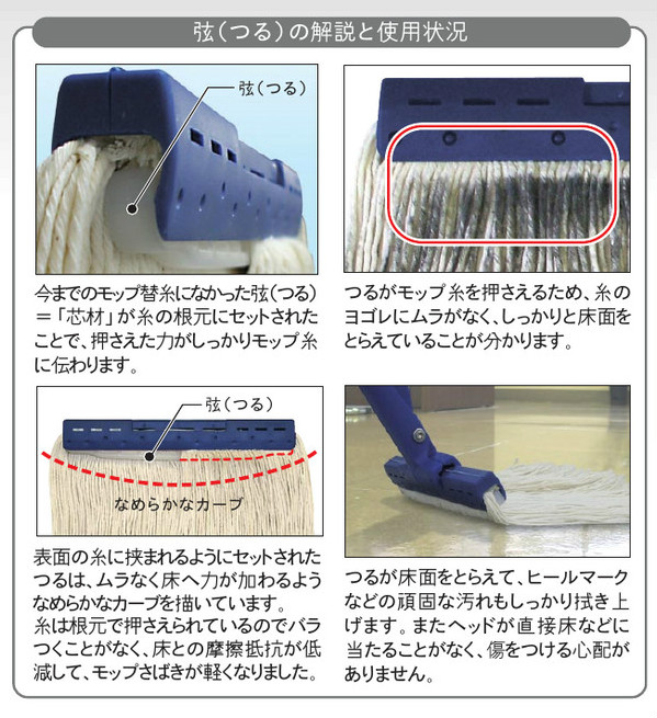 【送料無料】【法人専用】【直送専用品】テラモト　FXモップ替糸(Ｊ)24cm　300g　レッド　20枚セット_1