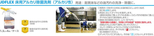 【送料無料】シーバイエス JDFLEX 床用アルカリ除菌洗剤ND　1.5L×4本_2
