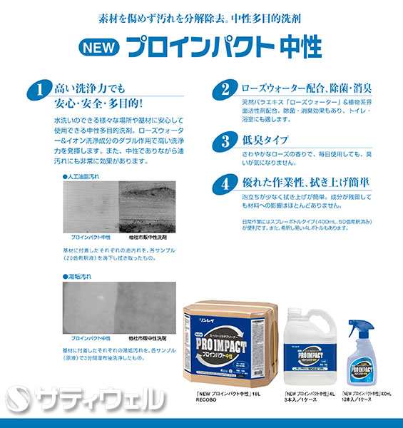 リンレイ NEWプロインパクト 18L RECOBO - 業務用洗剤