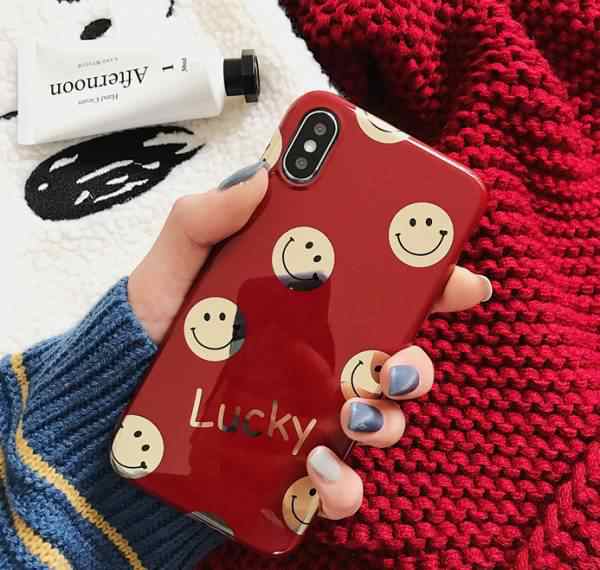 オシャレ 笑顔 Lucky レッド シリコン スマホケース Iphonexr ケース Iphonexs Max ケース Iphonexs X 7p 8p 7 8ケース 全機種対応の通販はau Pay マーケット Hikari Shop