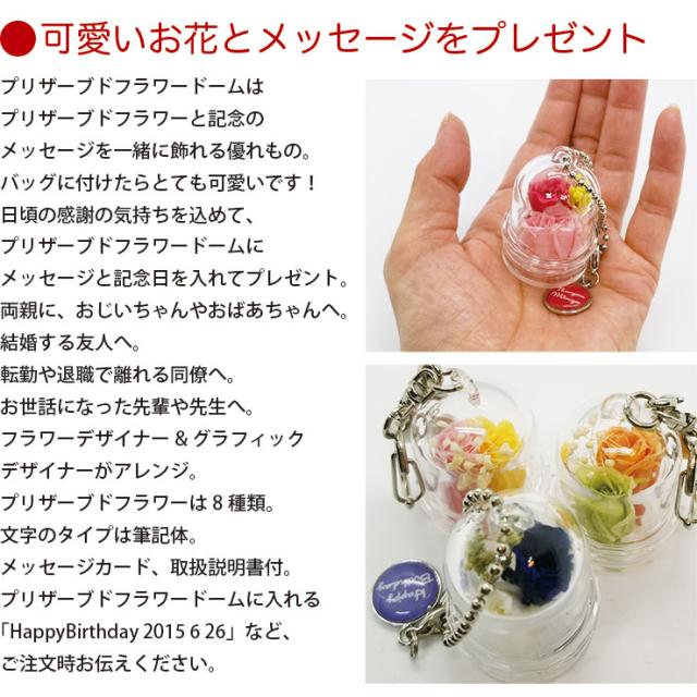 プリザーブドフラワー ギフト 花 誕生日 プレゼント マイクロローズ ドーム キーホルダー ストラップ バラ 薔薇 母の日の通販はau Pay マーケット 記念品 ギフト 23d Factory