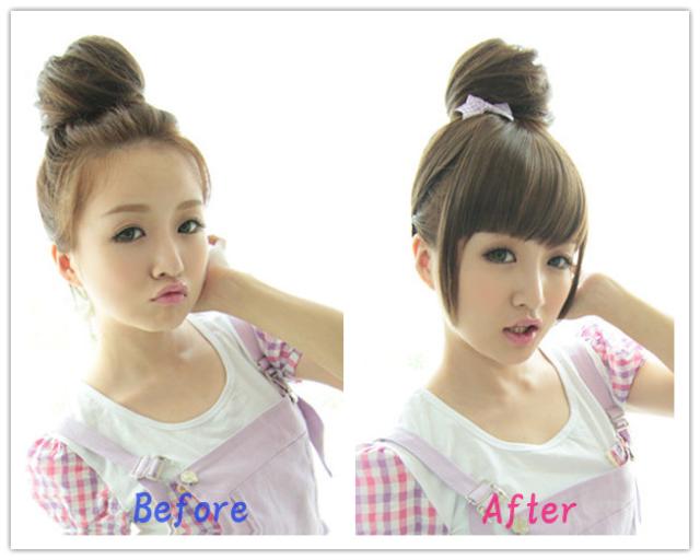 ウィッグ エクステ つけ毛 自然長めサイド付きのぱっつん 前髪ウィッグ メール便送料無料 お団子 ウイッグ コスプレ 結婚式 和装の通販はau Pay マーケット Brightlele ブライトララ Au Pay マーケット店