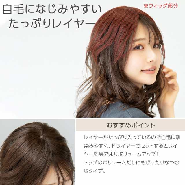 総手植え ヘアピース レミー 人毛100% 部分ウィッグ トップカバー