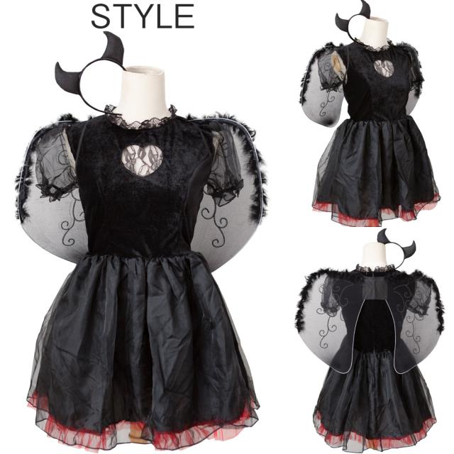 選べる2タイプ ハロウィン コスプレ 天使 悪魔 エンジェル デビル ウィッチ 仮装 コスチューム 衣装 可愛い 魔女 女性 レディース 大人 セクシー ハロウィンコスプレ 巫女 ペア お揃い 大きいサイズ ハロウィン仮装 コスプレ衣装 キュート パーティ 黒 ブラック 白 定番
