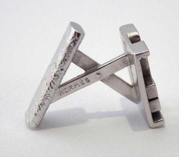 エルメス カフス シルバー カフスボタン メンズ カフリンクス