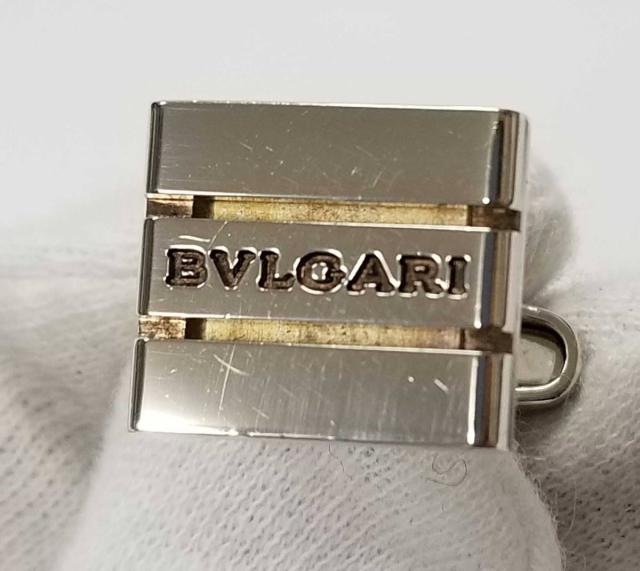 ブルガリ　カフス　ブランドロゴ　Ag925　シルバー メンズ　箱付き 楽天市場】ブルガリ カフス ラウンド オニキス SV925 シルバー カフス