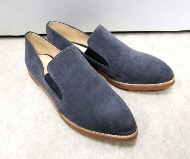 未使用 ナインウエスト スリッポン フラットシューズ 靴 シューズ スエード レディース グレー