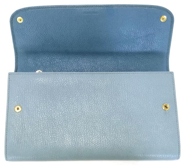 新品同様 ミュウミュウ クラッチウォレット ポーチ2個付き 大型 長財布