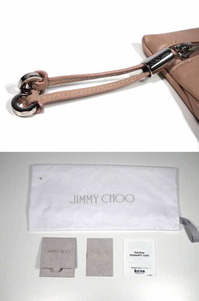 ジミーチュウ セカンドバッグ レザー ポーチ スタースタッズ クラッチバッグ ZENA ゼナ ピンクベージュ 星型 ベージュ JIMMY　 CHOO｜au PAY マーケット