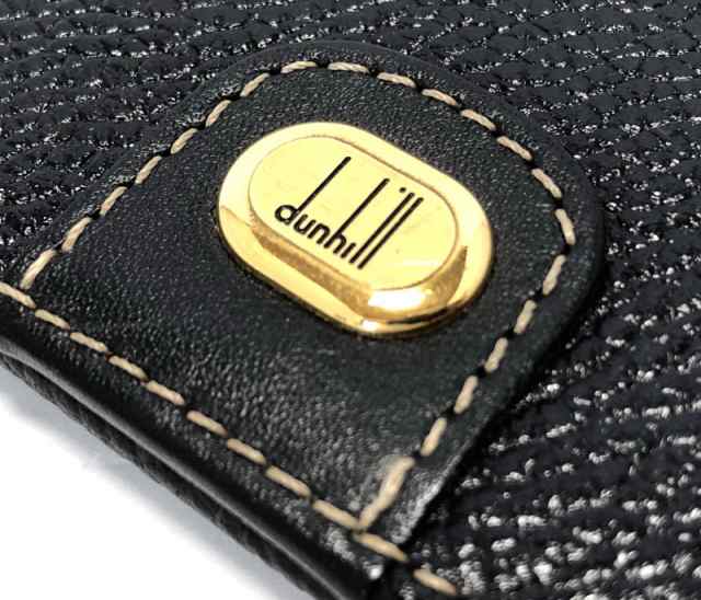 極美品▼dunhill ダンヒル サイドカー シルバーロゴ金具 レザーウォレット/2つ折り長財布 ダークブラウン イタリア製 メンズ 箱付き p05-st30223-401