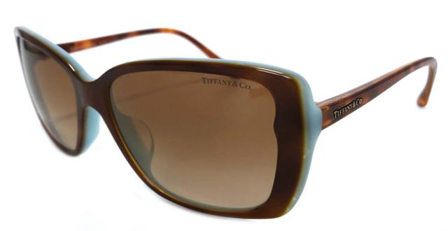 ティファニー サングラス TF4079 水色 べっ甲柄 ブラウン ITALY製 レディース 女性用 TIFFANY Tiffany & Co. アジアンフィット