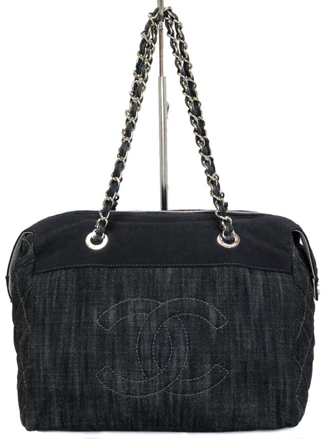 シャネル デニム チェーンショルダーバッグ トートバッグ チェーン デニム ココマーク Chanel ショルダーバッグ ネイビー 紺 キルティン の通販はau Pay マーケット ブランディール