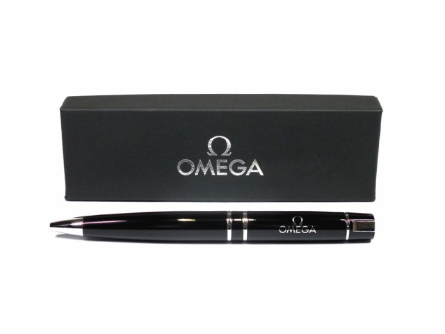 オメガ ボールペン OMEGA 筆記用具 文房具 ブラック 非売品 黒 ペン 黒インク　【中古】｜au PAY マーケット