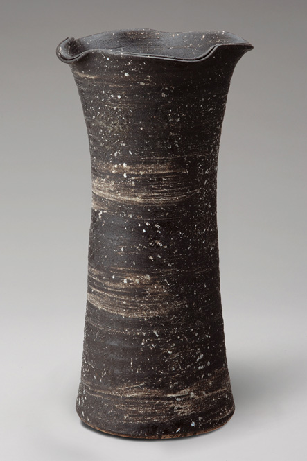 黒刷毛目花入 信楽焼 陶器 花入れ 花器 花入 花瓶 彩り屋_