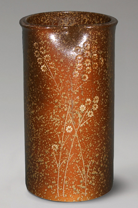 【店長おススメ！】傘立て 信楽焼 草花紋傘立   傘立 陶器    彩り屋_の通販は 14,300円